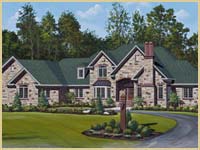 House Portrait Stone Home